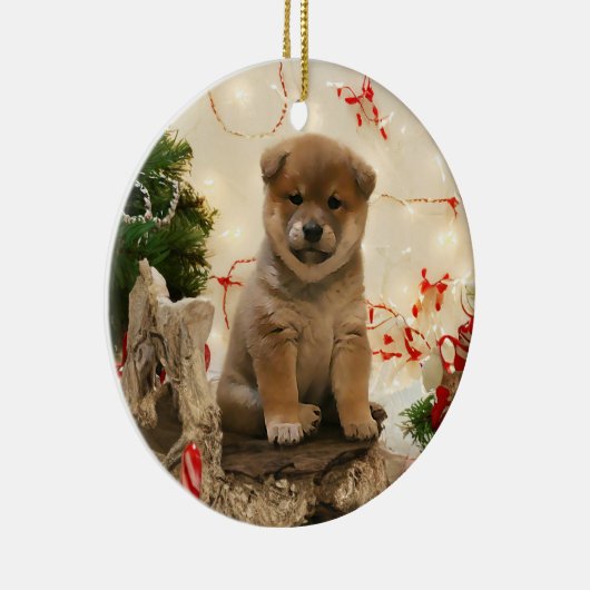 Shiba Inu Puppy Ornament (Rechts)