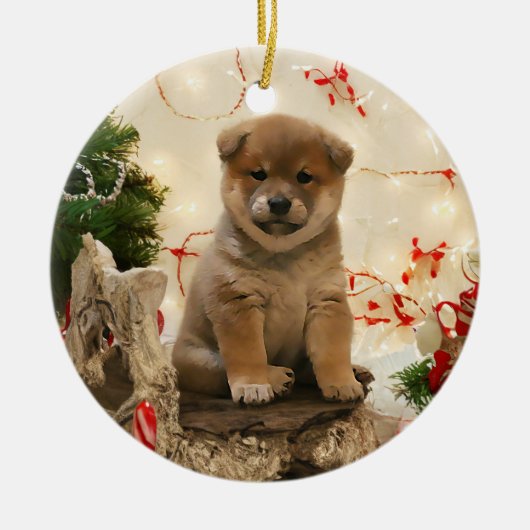Shiba Inu Puppy Ornament (Vorne)