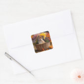 Shiba Inu Puppy Quadratischer Aufkleber (Umschlag)