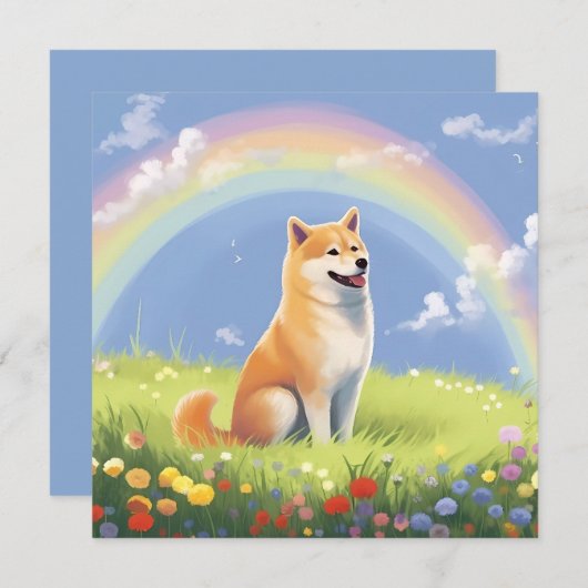 Shiba Inu Rainbow Bridge Benutzerdefiniertes Hunde (Vorne/Hinten)