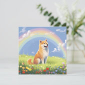 Shiba Inu Rainbow Bridge Benutzerdefiniertes Hunde (Stehend Vorderseite)