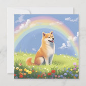 Shiba Inu Rainbow Bridge Benutzerdefiniertes Hunde (Vorderseite)