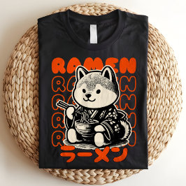 Shiba Inu Ramen Lover Retro Japanisch Tri-Blend Shirt