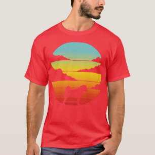 Shiba Inu Retro Vintage Sonnenuntergang 60er 70er T-Shirt