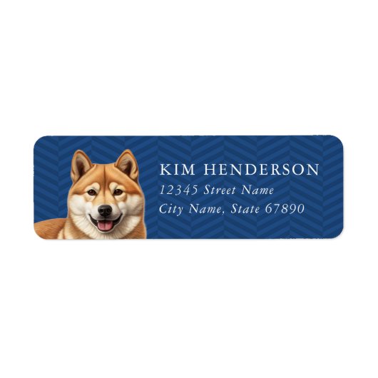 Shiba Inu Return Address Labels (Vorne)
