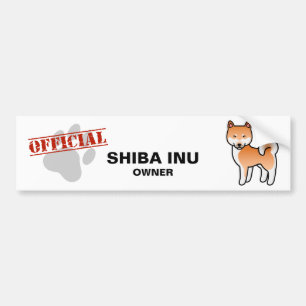 Shiba Inu Rot Autoaufkleber