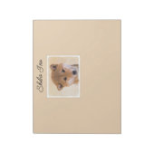 Shiba Inu (rot) Malerei - Original Hunde Art Notep Notizblock (Rotiert)