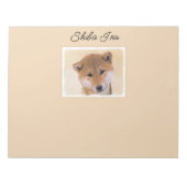 Shiba Inu (rot) Malerei - Original Hunde Art Notep Notizblock (Vorderseite)