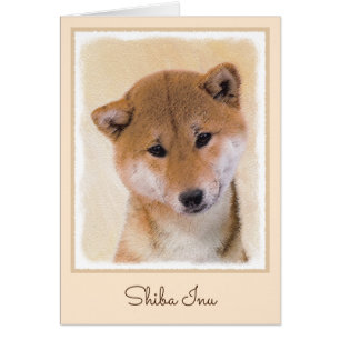 Shiba Inu (Rot) Malerei - Original Hunde Kunst