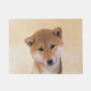 Shiba Inu (Rot) Malerei - Original Hunde Kunst Fußmatte