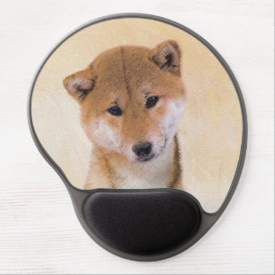 Shiba Inu (Rot) Malerei - Original Hunde Kunst Gel Mousepad