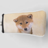Shiba Inu (Rot) Malerei - Original Hunde Kunst Golf Headcover (Vorderseite)