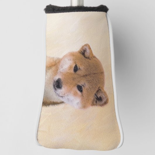 Shiba Inu (Rot) Malerei - Original Hunde Kunst Golf Headcover (Rotieren 90)