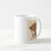 Shiba Inu (Rot) Malerei - Original Hunde Kunst Kaffeetasse (VorderseiteRechts)