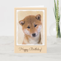 Shiba Inu (Rot) Malerei - Original Hunde Kunst
