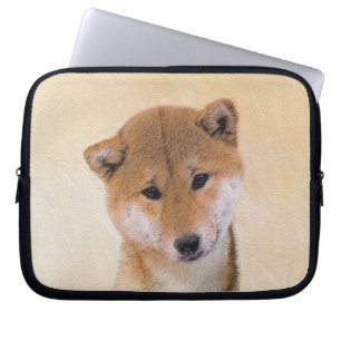 Shiba Inu (Rot) Malerei - Original Hunde Kunst Laptopschutzhülle