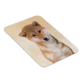 Shiba Inu (Rot) Malerei - Original Hunde Kunst Magnet (Rechte Seite)