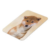 Shiba Inu (Rot) Malerei - Original Hunde Kunst Magnet (Linke Seite)