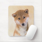 Shiba Inu (Rot) Malerei - Original Hunde Kunst Mousepad (Mit Mouse)