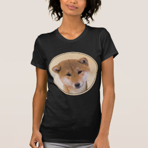 Shiba Inu (Rot) Malerei - Original Hunde Kunst T-Shirt