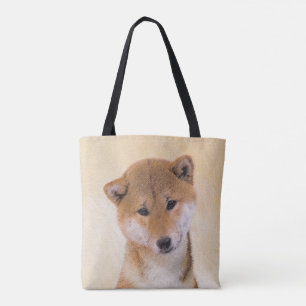 Shiba Inu (Rot) Malerei - Original Hunde Kunst Tasche