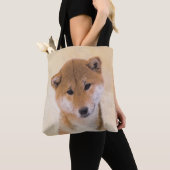 Shiba Inu (Rot) Malerei - Original Hunde Kunst Tasche (Von Nahem)