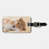 Shiba Inu (Rot) Malerei - Original Hundekunst Gepäckanhänger (Vorderseite horizontal)