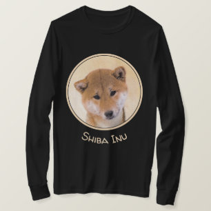 Shiba Inu (Rot) Malerei - Original Hundekunst T-Shirt