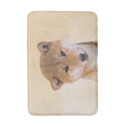 Shiba Inu (rote) Malerei - ursprüngliche Badematte (Vorderseite Vertikal)