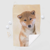 Shiba Inu (rote) Malerei - ursprüngliche Golfhandtuch (Insitu)
