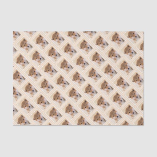 Shiba Inu (rote) Malerei - ursprüngliche Seidenpapier (Vorderseite)