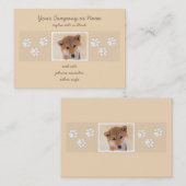 Shiba Inu (rote) Malerei - ursprüngliche Visitenkarte (Vorne/Hinten)
