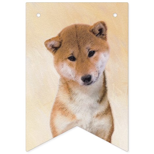 Shiba Inu (rote) Malerei - ursprüngliche Wimpelkette (Erste Fahne)