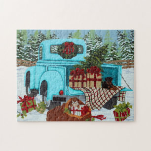 Shiba Inu & Rottweiler Weihnachten Puzzle