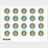 Shiba Inu Round Stickers (Blatt)