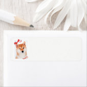 Shiba Inu Rücksendeadressen-Aufklebers (Insitu)