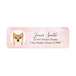 Shiba Inu Rücksendeadressen-Aufklebers