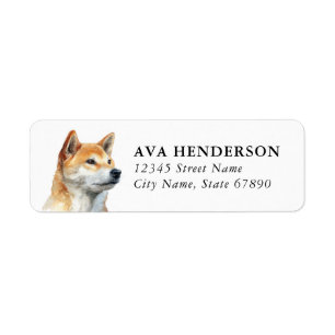 Shiba Inu Rücksendeadressetiketten