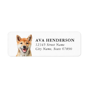 Shiba Inu Rücksendeadressetiketten