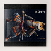 Shiba Inu Samurai Japanischer Krieger Elegante Kun Puzzle (Horizontal)