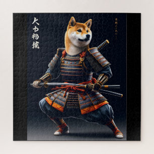 Shiba Inu Samurai Japanischer Krieger Elegante Kun Puzzle