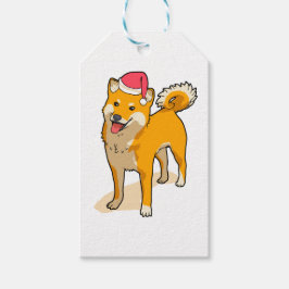Shiba Inu Santa Claus Dog Weihnachten Geschenkanhänger