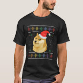 Shiba Inu Santa Hat Ugly Christmas Pajama Funny Do T-Shirt (Vorderseite)
