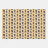 Shiba Inu (Schwarz und Tan) Malerei - Hundekunst Geschenkpapier Set (Vorderseite)