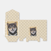 Shiba Inu (Schwarz und Tan) Malerei - Hundekunst Geschenkschachtel (Ungefaltet)