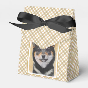 Shiba Inu (Schwarz und Tan) Malerei - Hundekunst Geschenkschachtel