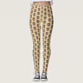 Shiba Inu (Schwarz und Tan) Malerei - Hundekunst Leggings (Vorderseite)