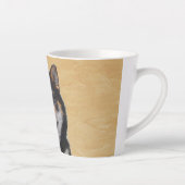 Shiba Inu (Schwarz und Tan) Malerei - Hundekunst Milchtasse (Rechts)
