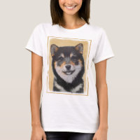 Shiba Inu (Schwarz und Tan) Malerei - Hundekunst