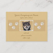 Shiba Inu (Schwarz und Tan) Malerei - Hundekunst Visitenkarte (Vorderseite)